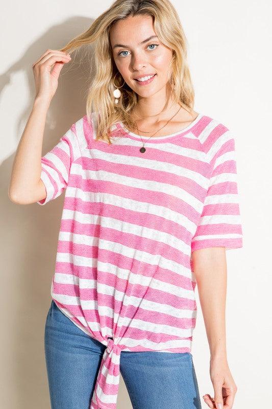 STRIPE FRONT TIE BOTTOM TOP