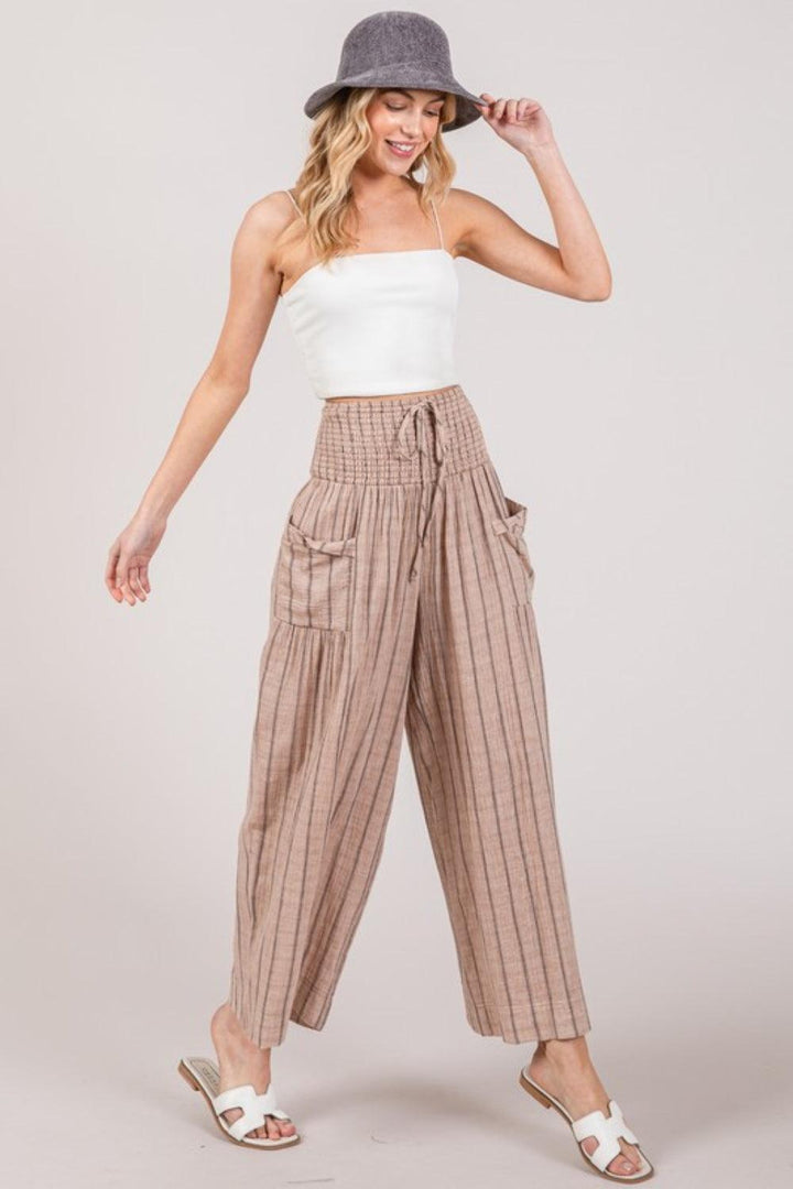 SAGE + FIG Cotton Gauze Wash Stripe Pants Pants