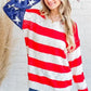 And The Why American Flag Long Sleeve Sweater - DAVERRI FASHIONS