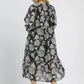 Umgee Floral Print Boho Midi Dress - DAVERRI FASHIONS