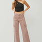 RISEN Full Size High Rise Wide Leg Cargo Jeans - DAVERRI FASHIONS
