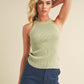 Aemi + Co Grecian Neck Ribbed Tank - DAVERRI FASHIONS