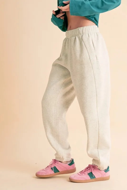 Aemi+Co Drawstring Elastic Waist Joggers Joggers