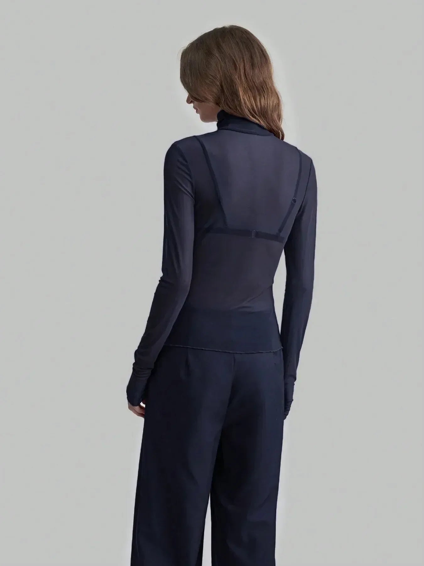 Turtleneck Long Sleeve Top - DAVERRI FASHIONS