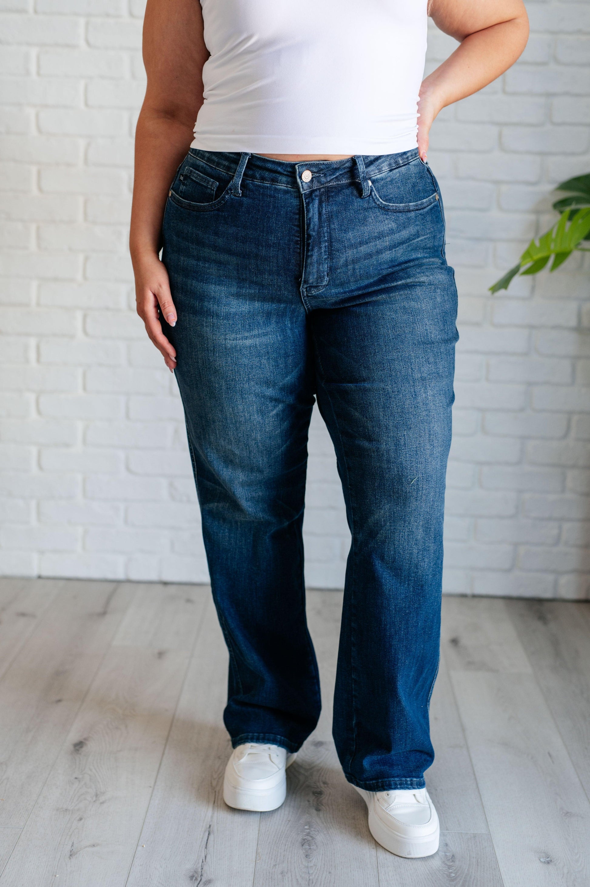 Muriel Mid Rise Control Top Classic Straight Jeans Jeans