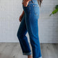 Campbell High Rise Center Seam Detail Straight Jeans Jeans