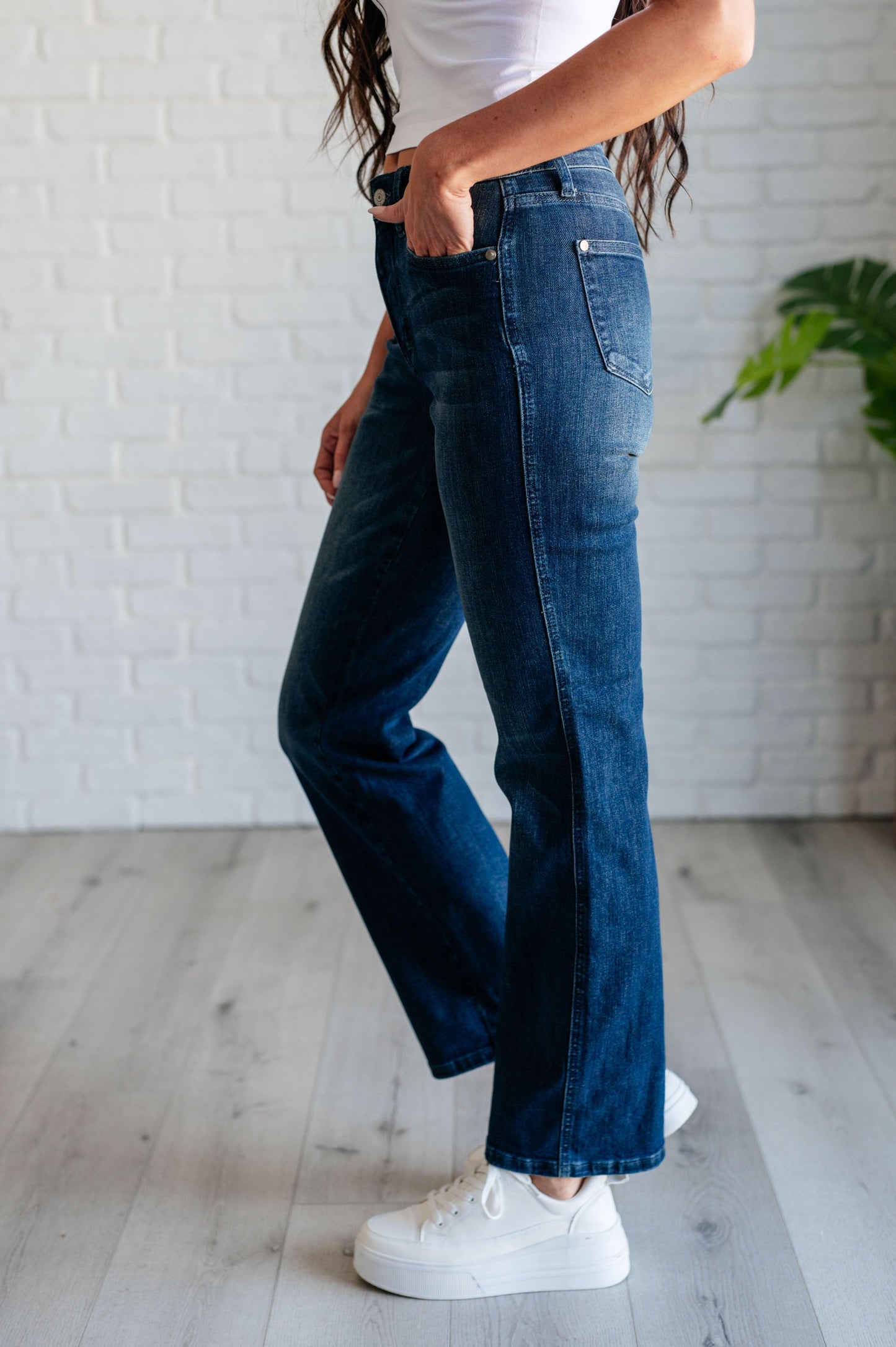 Muriel Mid Rise Control Top Classic Straight Jeans Jeans