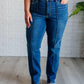 Campbell High Rise Center Seam Detail Straight Jeans Jeans