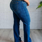 Campbell High Rise Center Seam Detail Straight Jeans Jeans