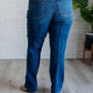 Campbell High Rise Center Seam Detail Straight Jeans Jeans