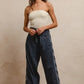 BiBi Washed Denim Mix And Match Long Pants - DAVERRI FASHIONS