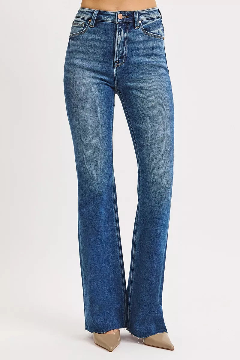 RISEN High Rise Flare Jeans | Jeans Daverri Fashions