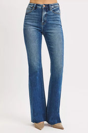 RISEN High Rise Flare Jeans | Jeans Daverri Fashions