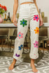 BiBi Flower Print Straight Legs Pants - DAVERRI FASHIONS