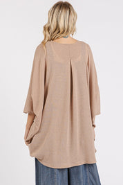 Mittoshop Open Front Batwing Sleeve Cardigan