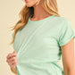 Aemi + Co Lettuce Edge Round Neck Short Sleeve T-Shirt T-Shirts