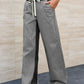 Striped Wide Leg Jeans - DAVERRI FASHIONS