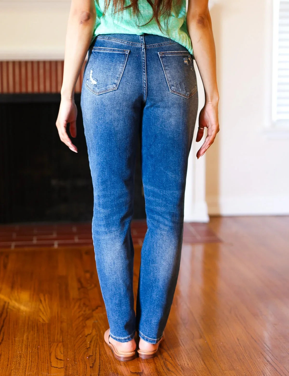 Judy Blue Everyday Dark Denim Slim Fit High Rise Jeans | Daverri Fashions