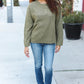 Bibi Moss Green Lightweight Loose Knit Sweater - DAVERRI FASHIONS