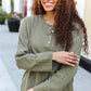 Bibi Moss Green Lightweight Loose Knit Sweater - DAVERRI FASHIONS