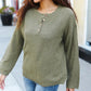 Bibi Moss Green Lightweight Loose Knit Sweater - DAVERRI FASHIONS