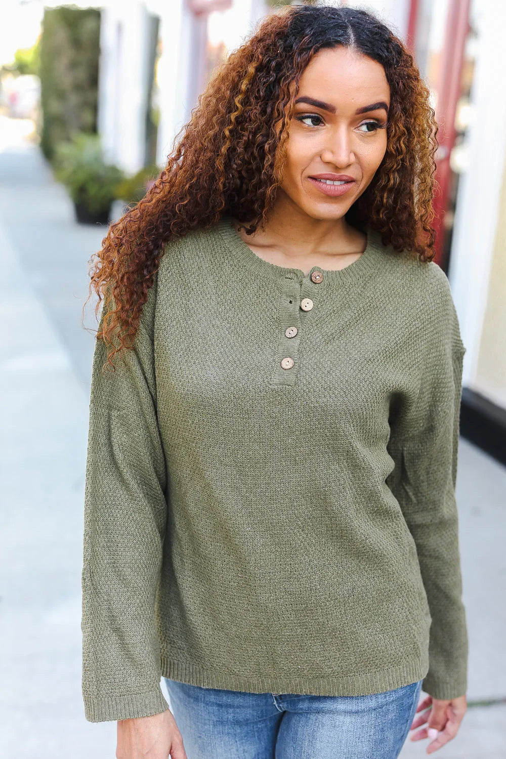 Beautiful You Moss Green Button Down Ribbed Sweater | 2024 Blow-Out Sale Daverri Fashions