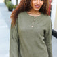 Bibi Moss Green Lightweight Loose Knit Sweater - DAVERRI FASHIONS