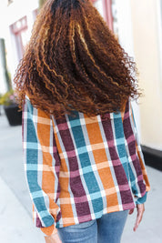 Adorable In Plaid French Terry Henley Pocket Top | 2024 Blow-Out Sale Daverri Fashions