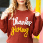 All I Want Thanksgiving Pop Up Embroidery Chunky Sweater - DAVERRI FASHIONS