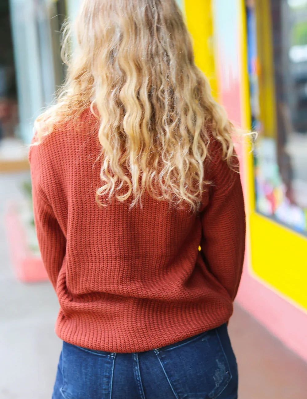 All I Want Thanksgiving Pop Up Embroidery Chunky Sweater | Daverri Fashions