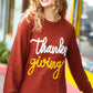 All I Want Thanksgiving Pop Up Embroidery Chunky Sweater - DAVERRI FASHIONS