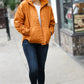 Eyes On You Butterscotch Quilted Puffer Jacket - DAVERRI FASHIONS