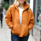 Eyes On You Butterscotch Quilted Puffer Jacket - DAVERRI FASHIONS