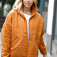 Eyes On You Butterscotch Quilted Puffer Jacket - DAVERRI FASHIONS