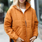 Eyes On You Butterscotch Quilted Puffer Jacket - DAVERRI FASHIONS
