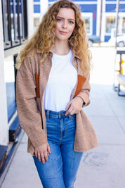 Start Your Day Rust Flannel Plaid Oversized Shacket | 2024 Blow-Out Sale Daverri Fashions