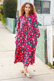 Look Adorable Ribbon Bow Tie Babydoll Tiered Maxi Dress | Daverri Fashions