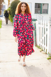 Look Adorable Ribbon Bow Tie Babydoll Tiered Maxi Dress | Daverri Fashions