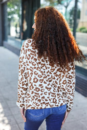 Stand Out Taupe Animal Print Hoodie | Daverri Fashions