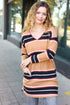 Casual Chic Taupe Hacci Stripe Pocketed Tunic/Dress - DAVERRI FASHIONS