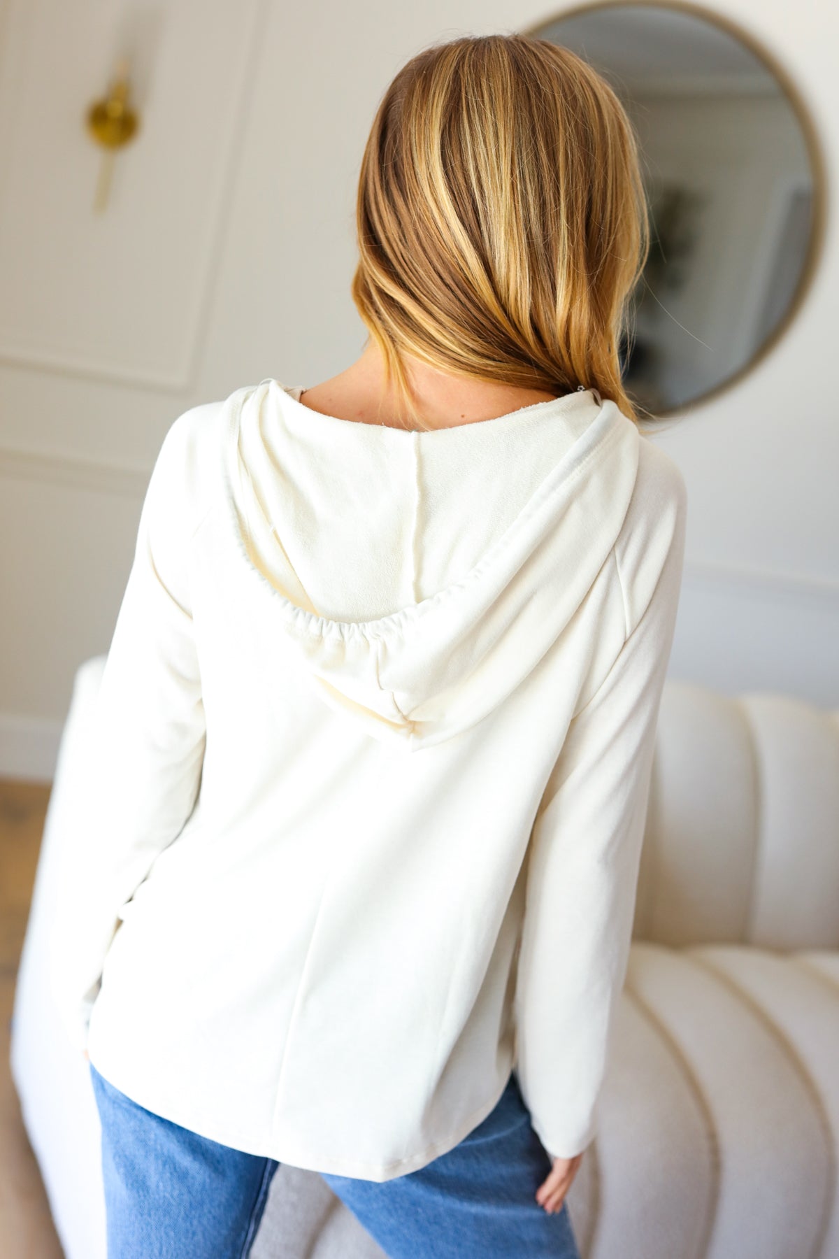 Haptics Kelly Green Clover Cut Out Terry Hoodie | Hoodies Daverri Fashions