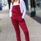 Scarlet High Waist Denim Double Cuff Overalls - DAVERRI FASHIONS