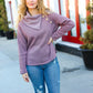 Tried And True Mauve Cowl Neck Button Detail Sweater - DAVERRI FASHIONS