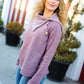 Tried And True Mauve Cowl Neck Button Detail Sweater - DAVERRI FASHIONS