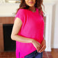 Haptics Hot Pink Dolman Ribbed Knit Sweater Top - DAVERRI FASHIONS