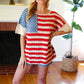 American Flag Jacquard Knit Sweater Top - DAVERRI FASHIONS