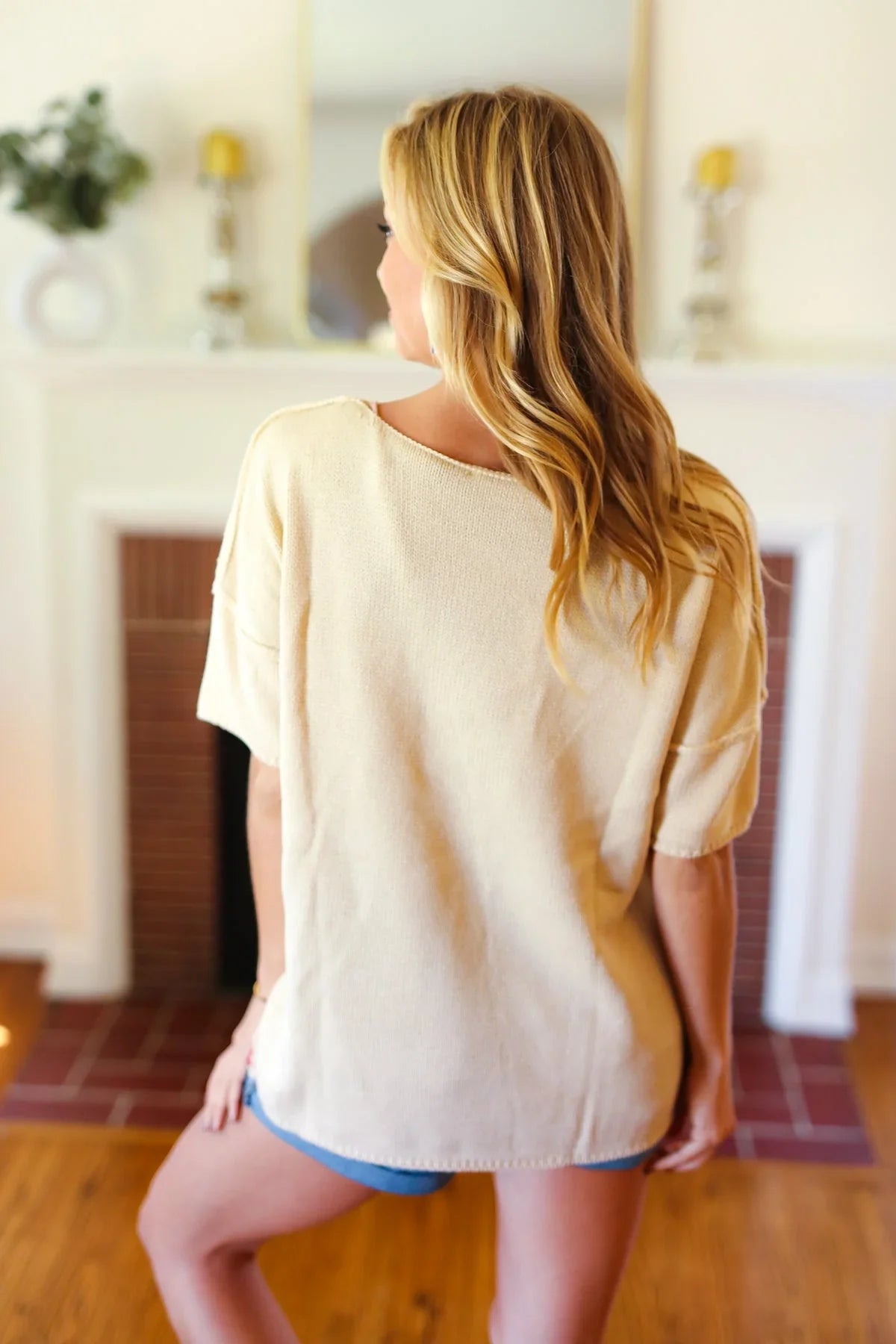 American Flag Jacquard Knit Sweater Top | Daverri Fashions