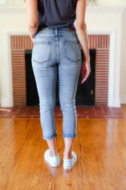 Judy Blue Medium Wash Mid Rise Skinny Capri - DAVERRI FASHIONS