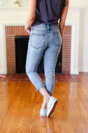 Judy Blue Medium Wash Mid Rise Skinny Capri - DAVERRI FASHIONS