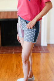 American Flag High Rise Frayed Hem Denim Shorts | 2024 Blow-Out Sale Daverri Fashions